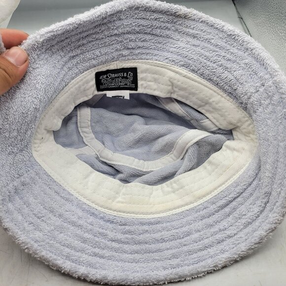 Levis Terry Cloth Womens Gray Bucket Hat With Bow Home Relax Casual Home - Picture 7 of 9